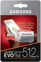 Samsung EVO Plus Classe 10 Micro SDXC com adaptador, 512 GB Original