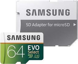 SAMSUNG EVO Select 64GB microSDXC UHS-I U1 100MB/s Full HD & 4K UHD Memory Card with Adapter