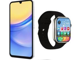 Samsung Galaxy A15 128gb Azul claro 5g + Smartwatch XH9 48mm preto