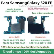 Samsung Galaxy S20 FE 4G G780F G780 5G G781U G781B Placa Lógica Desbloqueada Placa-mãe Com Chips - Crazy Cow