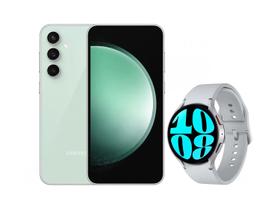 Samsung Galaxy S23 FE 256GB + Smartwatch - Watch6 LTE 44mm Prata