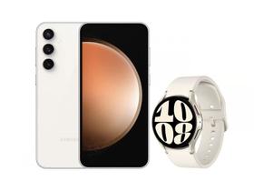Samsung Galaxy S23 FE 5G 256GB + Smartwatch - Watch6 BT 40mm Creme