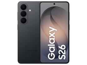 Samsung Galaxy S26 Preto 5G 256GB Galaxy AI 6,3" 12GB RAM Câm. Tripla 50+12+10MP Bateria 4300mAh Dual Chip