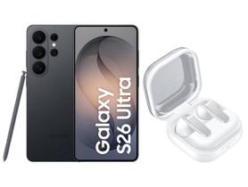 Samsung Galaxy S26 Ultra 5G 1TB Galaxy AI Preto - 12GB RAM + Fone de Ouvido Bluetooth Galaxy Buds 4 Samsung Galaxy S26 Ultra 5G 1TB Galaxy AI Preto - 12GB RAM + Fone de Ouvido Bluetooth Galaxy Buds 4