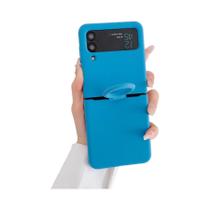 Samsung Galaxy Z Flip 3 4 5G Flip4 Flip3 Flip2 Flip1 Capa De Suporte De Anel De Silicone Líquido