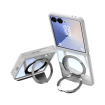 Samsung Galaxy Z Flip 7 6 5 5G 360 graus Capa De Telefone Com Suporte Magnético Transparente Em TPU E Samsung Galaxy Z Flip 7 6 5 5G 360 graus Capa De Telefone Com Suporte Magnético Transparente Em TPU E