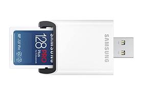Samsung PRO Plus SD Cartão SDXC Plus Reader 128GB, (MB-SD128KB/AM, 2021)