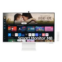 Samsung Smart Monitor M8 32" 2024 4K, Tela Plana, Painel VA, 60Hz, HAS, 4ms,Smart Hub, Gaming Hub, AirPlay