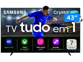 Samsung Smart TV 43" Crystal UHD 4K U8600F 2025, Xbox Cloud Gaming, Canais Gratuitos, Alexa