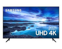 Samsung Smart TV 65" UHD 4K Processador Crystal 4K Tela sem limites Visual Livre de Cabos Alexa built in Controle Único UN65AU7700GXZD