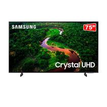 Samsung Smart TV 75" Crystal UHD 4K 75CU8000, Painel Dynamic Crystal Color Cinza Titan