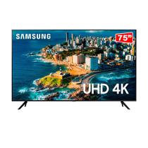 Samsung Smart TV 75" UHD 4K 75CU7700, Processador Crystal 4K, Gaming Hub Preto