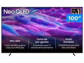 Samsung Super Big Vision AI TV 100" NEO QLED Ultra 4K QN80F 2025, Mini LED, Processador com AI, Controle por Gestos, Modo AI, Painel até 144hz