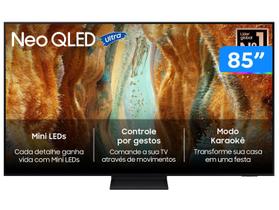 Samsung Vision AI TV 85" NEO QLED Ultra 4K QN70F 2025, Mini LED, Processador com AI, Controle por Gestos, Modo AI, Painel até 144hz
