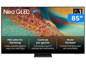Samsung Vision AI TV 85" NEO QLED Ultra 4K QN85F 2025, Mini LED, Processador com AI, Controle por Gestos, Modo AI, Painel até 144hz, Dolby Atmos