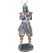 Samurai Japonês Guerreiro Ninja Resina Premium Grande 41 Cm