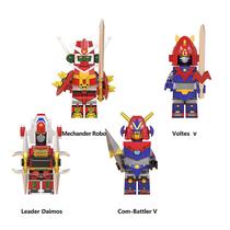 Samurai Minifiguras Blocos de Construção Crianças Toy Gift 4pcs (O