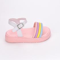 SAND.KIDY MINI FLAT FORM BRANCO/COLORIDO Kidy SAND.KIDY MINI FLAT FORM BRANCO/COLORIDO Kidy