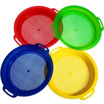 Sand Sifter Sieves Skylety Set 4 para crianças de praia com bolsa de rede Sand Sifter Sieves Skylety Set 4 para crianças de praia com bolsa de rede