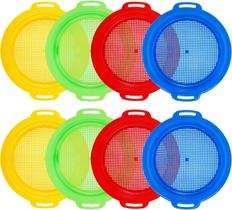 Sand Sifter Sieves Suwimut, pacote com 8, para brinquedos de praia para crianças