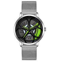 SANDA 1070 3D Hollow Wheel Dial Watch (prata verde) - generic