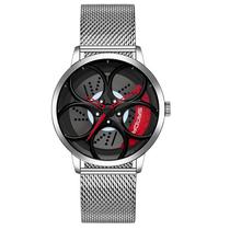 SANDA 1070 3D Hollow Wheel Dial Watch (vermelho prateado) - generic