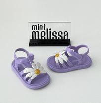 Sandália 17/28 Mini Melissa Lilás/Branco Flor Conforto Premium
