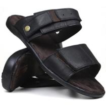 Sandalia Aberta Masculino Casual Couro Confort Sandalia Aberta Masculino Casual Couro Confort