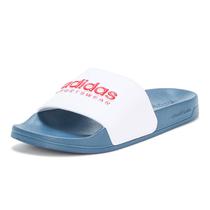 Sandália adidas Adilette Shower Slide branca/vermelha/azul marinho 18 EUA