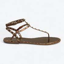 Sandália Adora Rasteira Metalizada Feminina 1757187-01