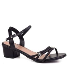 Sandalia akazzo salto medio adulto feminino preto