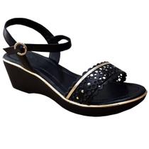 Compre Sandália Anabela Feminina Azaleia Lev 604/619 Marinho Online