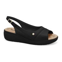 Sandália Anabela Comfortflex Calce Fácil Estilo Conforto Diário