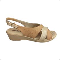 Sandalia Anabela Comfortflex Confortavel casual dia a dia 72405