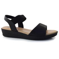 Sandália Anabela De Couro Usaflex MM0701