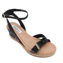 Sandália Anabela Espadrilhe Feminina Bebece T4822.283 - Preto - 35