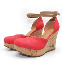 Sandalia Anabela Feminina Barth Shoes Espadrille Cortiça