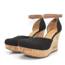 Sandalia Anabela Feminina Barth Shoes Espadrille Cortiça