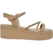 Sandália Anabela Feminina Casual Dia a Dia com Strass FlyEasy Ultra Conforto Ramarim 2445203