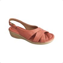 Sandalia Anabela Feminina Comfortflex Fivela Joanete 88302