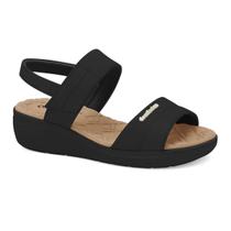 Sandália Anabela Feminina Comfortflex tiras autocolantes Praticidade Conforto Sandália Anabela Feminina Comfortflex tiras autocolantes Praticidade Conforto