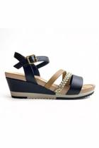 Sandália Anabela Feminina Modare Salto Médio Preto Sandália Anabela Feminina Modare Salto Médio Preto