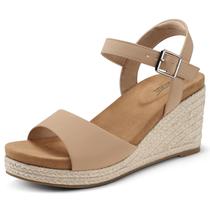 Sandália Anabela Feminina SHIBEVER Plataforma 8,5 cm Espadrilles Sandália Anabela Feminina SHIBEVER Plataforma 8,5 cm Espadrilles