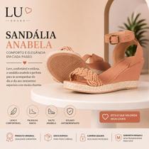 Sandália Anabela Feminina Trançada Plataforma Confortável Sandália Anabela Feminina Trançada Plataforma Confortável