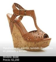 sandalia anabela marron 33 ao 39