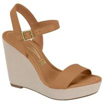 Sandália Anabela Moda Feminina Vizzano 6283.2000 - Camel