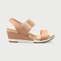 Sandália Anabela Modare Conforto Calce Fácil Nude