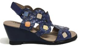 Sandalia anabela navy jeans j.gean bm0047