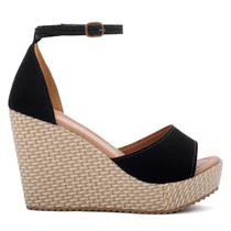 Sandália Anabela Nina Preta