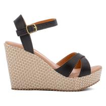 Sandália Anabela Nubia Preta